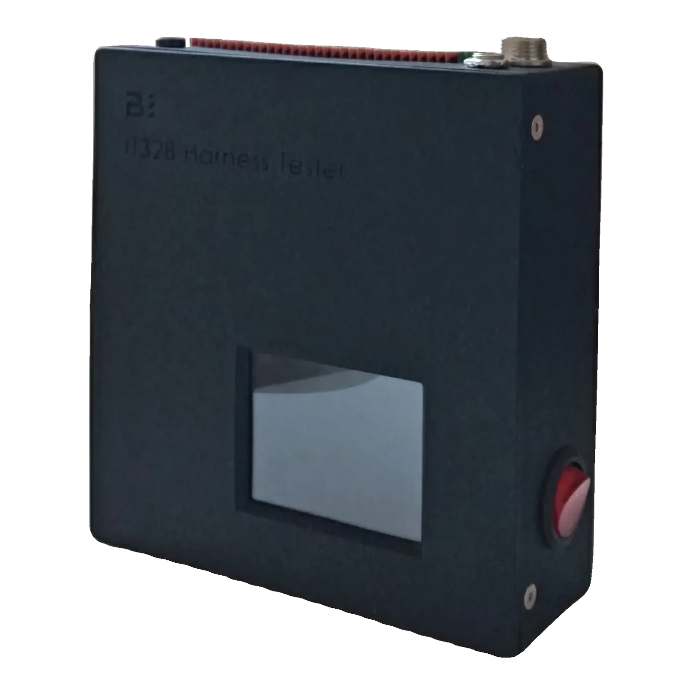 Testeur de continuité, de câble et de câblage IT32B — boîtier noir, écran tactile et bouton rouge, vue de trois quarts