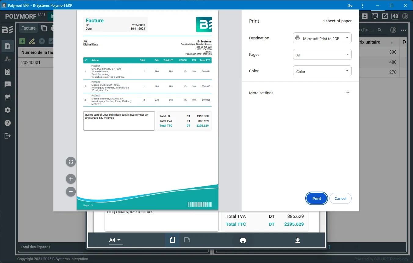 Polymorf Invoicing online invoice management interface